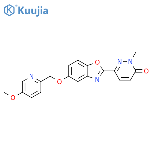3(2H)-Pyridazinone, 6-[5-[(5-methoxy-2-pyridinyl)methoxy]-2-benzoxazolyl]-2-methyl- structure