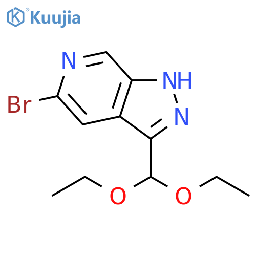 1H-Pyrazolo[3,4-c]pyridine, 5-bromo-3-(diethoxymethyl)- structure