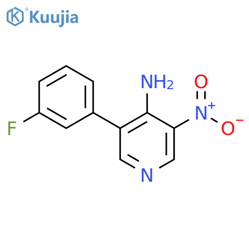 3-(3-Fluorophenyl)-5-nitro-4-pyridinamine structure