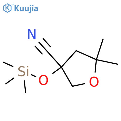 5,5-Dimethyl-3-((trimethylsilyl)oxy)tetrahydrofuran-3-carbonitrile structure