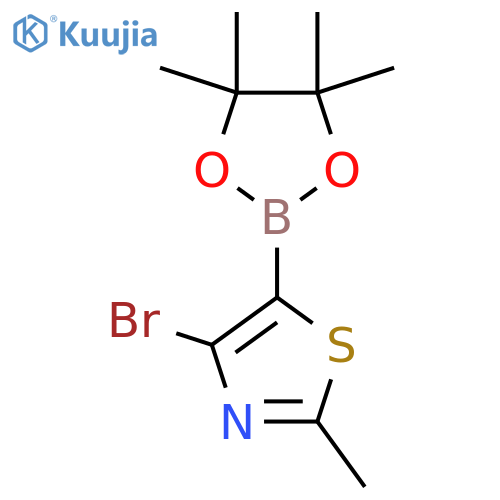4-bromo-2-methyl-5-(4,4,5,5-tetramethyl-1,3,2-dioxaborolan-2-yl)-1,3-thiazole structure