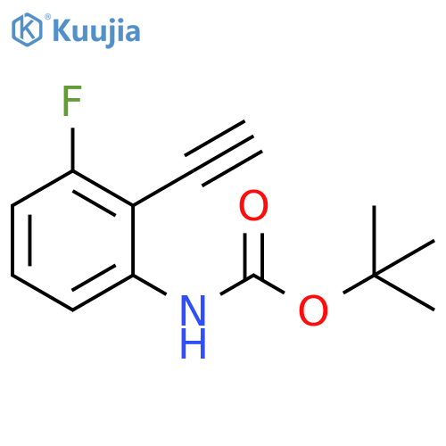 (2-Ethynyl-3-fluoro-phenyl)-carbamic acid tert-butyl ester structure