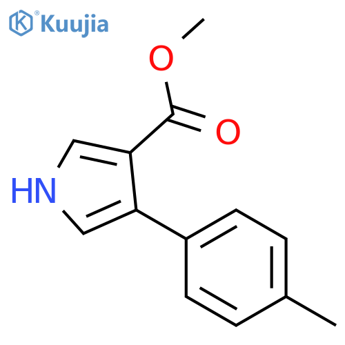 1H-Pyrrole-3-carboxylicacid, 4-(4-methylphenyl)-, methyl ester structure