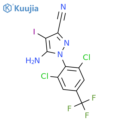 5-Amino-3-cyano-4-iodo-1-2,6-dichloro-4-(trifluoromethyl)phenylpyrazole structure