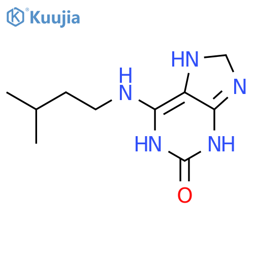 2H-Purin-2-one, 1,3,7,8-tetrahydro-6-[(3-methylbutyl)amino]- structure