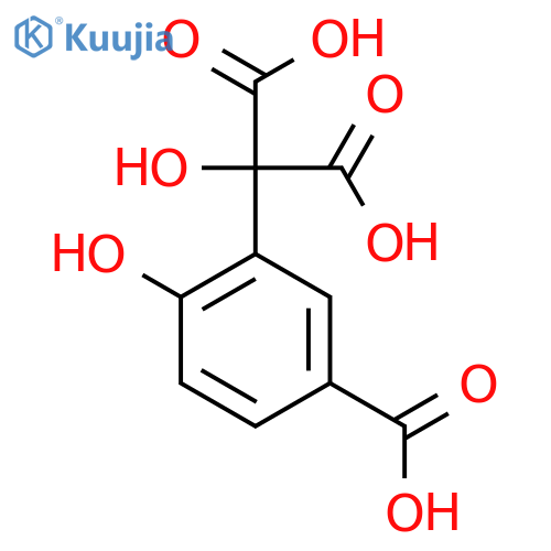 Propanedioic acid, (5-carboxy-2-hydroxyphenyl)hydroxy- structure