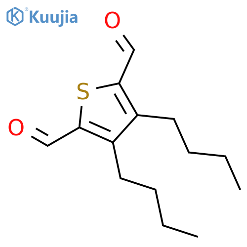 2,5-Thiophenedicarboxaldehyde, 3,4-dibutyl- structure