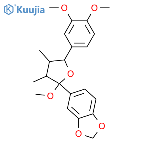 7,7'-Epoxy-8,8'-lignan-3,3',4,4',7-pentol; (7R,7'R,8R,8'R)-form, 3,4-Methylene, tri-Me ether structure