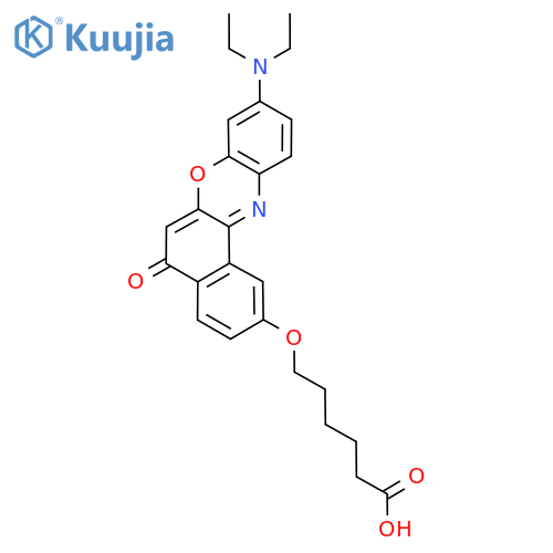 6-[[5-Oxo-9-(diethylamino)-5H-benzo[a]phenoxazin-2-yl]oxy]hexanoic acid structure