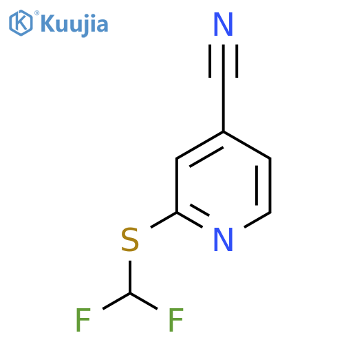 2-[(Difluoromethyl)sulfanyl]pyridine-4-carbonitrile structure