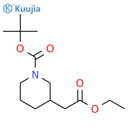 (s)-1-Boc-3-(2-ethoxy-2-oxoethyl)piperidine structure
