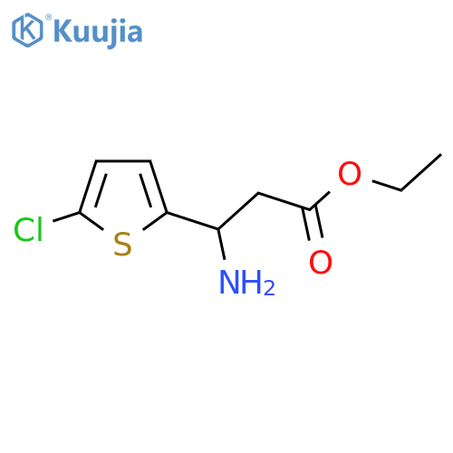 Ethyl 3-amino-3-(5-chlorothiophen-2-yl)propanoate structure