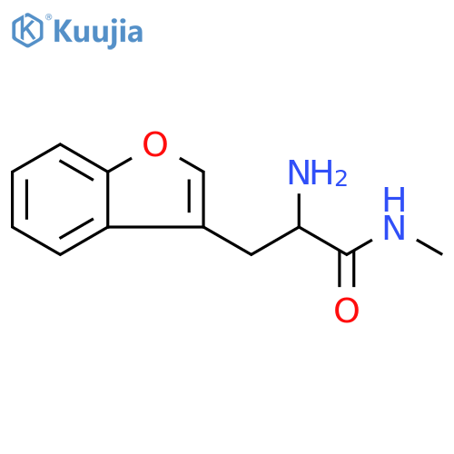 3-Benzofuranpropanamide, α-amino-N-methyl- structure