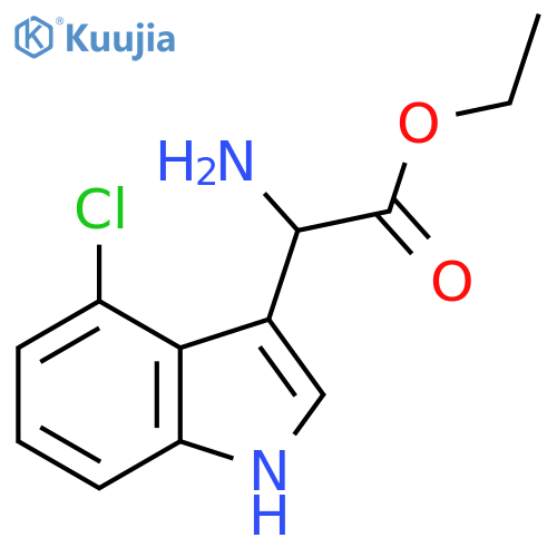 ethyl 2-amino-2-(4-chloro-1H-indol-3-yl)acetate structure