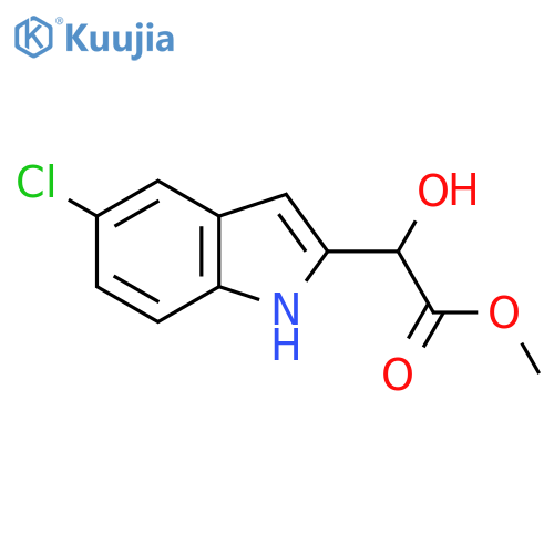 methyl 2-(5-chloro-1H-indol-2-yl)-2-hydroxyacetate structure