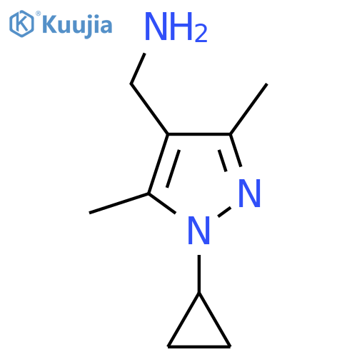 (1-cyclopropyl-3,5-dimethyl-1H-pyrazol-4-yl)methanamine structure