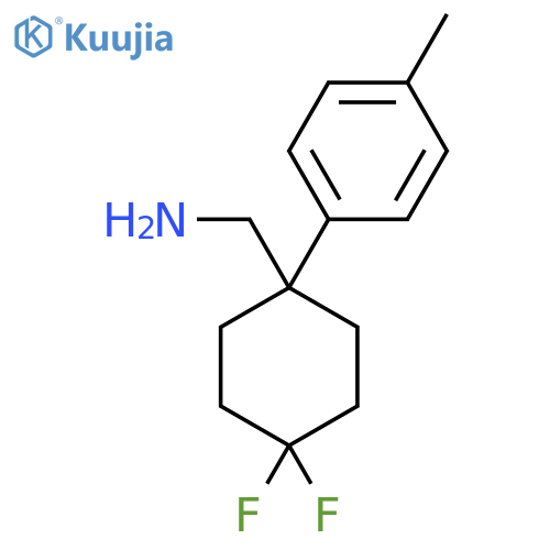 4,4-difluoro-1-(4-methylphenyl)cyclohexylmethanamine structure