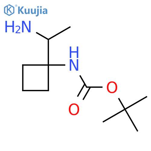 tert-butyl N-1-(1-aminoethyl)cyclobutylcarbamate structure