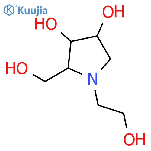 3,4-Pyrrolidinediol, 1-(2-hydroxyethyl)-2-(hydroxymethyl)- structure