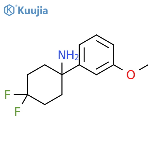 4,4-difluoro-1-(3-methoxyphenyl)cyclohexan-1-amine structure
