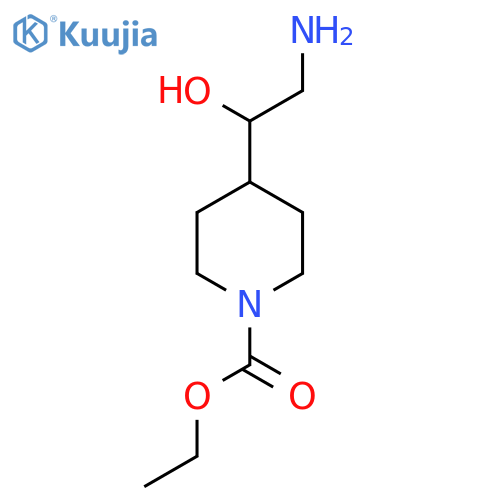 ethyl 4-(2-amino-1-hydroxyethyl)piperidine-1-carboxylate structure