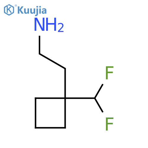 2-1-(difluoromethyl)cyclobutylethan-1-amine structure