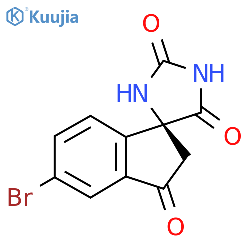(S)-5'-bromospiro[imidazolidine-4,1'-indene]-2,3',5(2'H)-trione structure