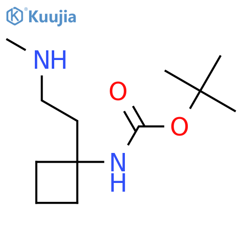 tert-butyl N-{1-2-(methylamino)ethylcyclobutyl}carbamate structure