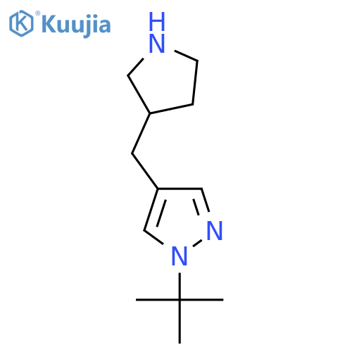 1-tert-butyl-4-(pyrrolidin-3-yl)methyl-1H-pyrazole structure