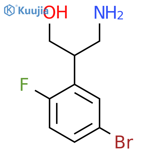 3-amino-2-(5-bromo-2-fluorophenyl)propan-1-ol structure