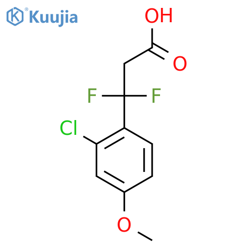 3-(2-chloro-4-methoxyphenyl)-3,3-difluoropropanoic acid structure