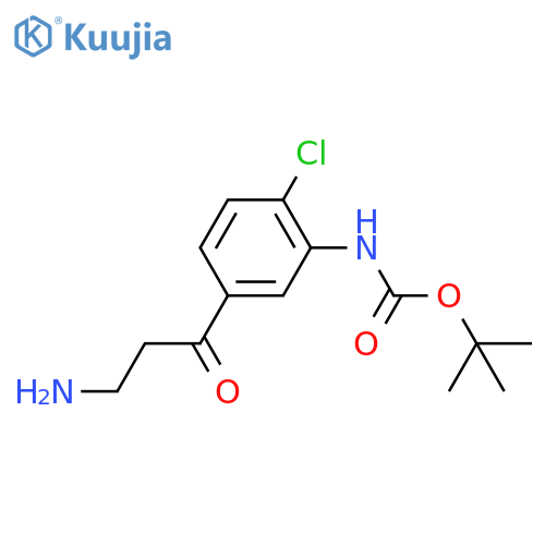 tert-butyl N-5-(3-aminopropanoyl)-2-chlorophenylcarbamate structure