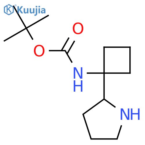 tert-butyl N-1-(pyrrolidin-2-yl)cyclobutylcarbamate structure