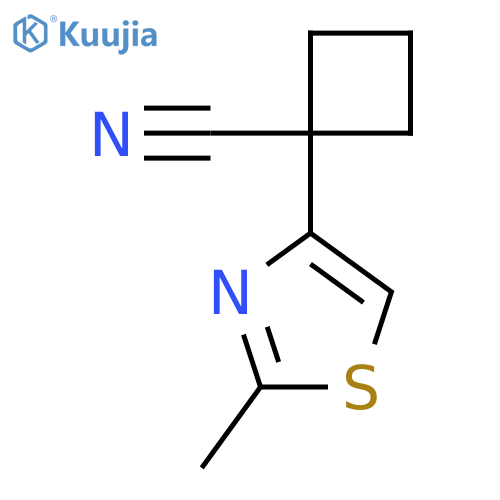 1-(2-methyl-1,3-thiazol-4-yl)cyclobutane-1-carbonitrile structure