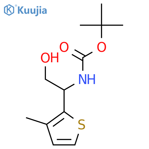 tert-butyl N-[2-hydroxy-1-(3-methylthiophen-2-yl)ethyl]carbamate structure