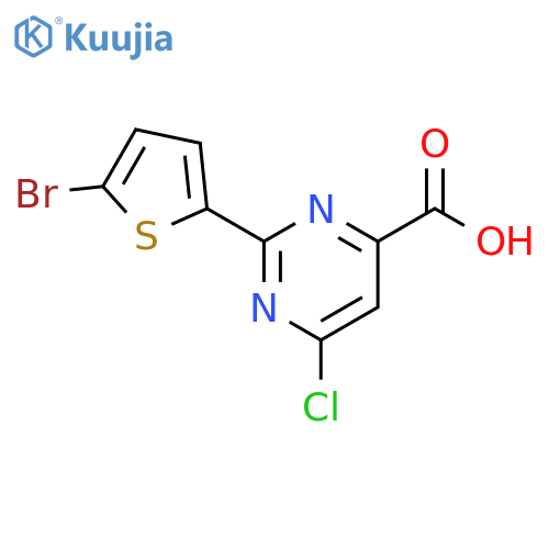 4-Pyrimidinecarboxylic acid, 2-(5-bromo-2-thienyl)-6-chloro- structure