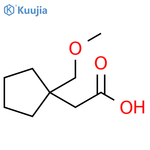 2-1-(methoxymethyl)cyclopentylacetic acid structure
