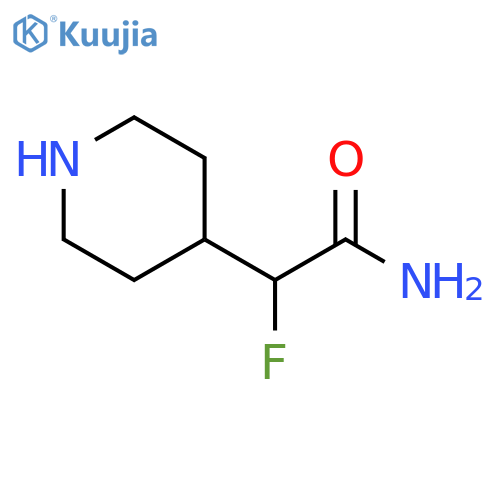2-fluoro-2-(piperidin-4-yl)acetamide structure