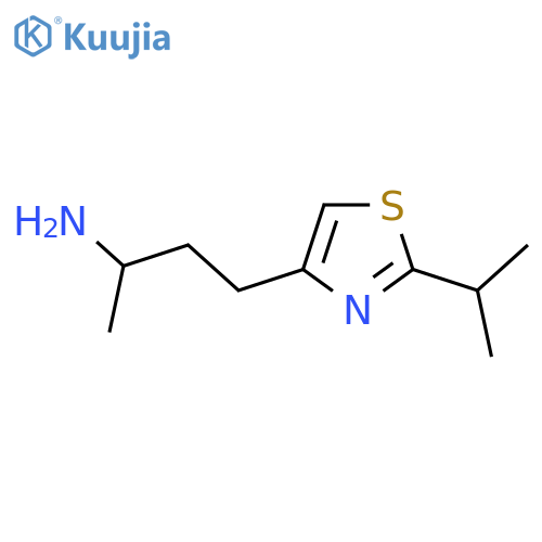 4-2-(propan-2-yl)-1,3-thiazol-4-ylbutan-2-amine structure