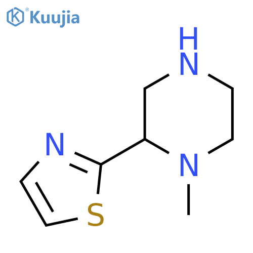 1-methyl-2-(1,3-thiazol-2-yl)piperazine structure