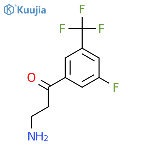 3-amino-1-3-fluoro-5-(trifluoromethyl)phenylpropan-1-one structure