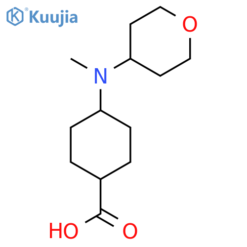 4-(methyl(tetrahydro-2H-pyran-4-yl)amino)cyclohexane-1-carboxylic acid structure
