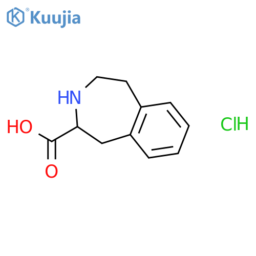 2,3,4,5-tetrahydro-1H-3-benzazepine-2-carboxylic acid hydrochloride structure
