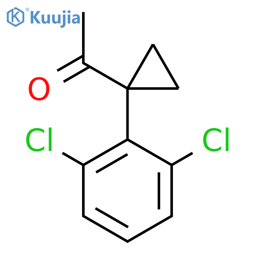 1-1-(2,6-dichlorophenyl)cyclopropylethan-1-one structure