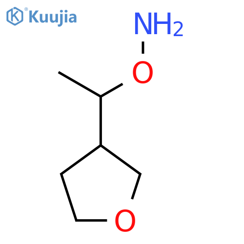 O-1-(oxolan-3-yl)ethylhydroxylamine structure