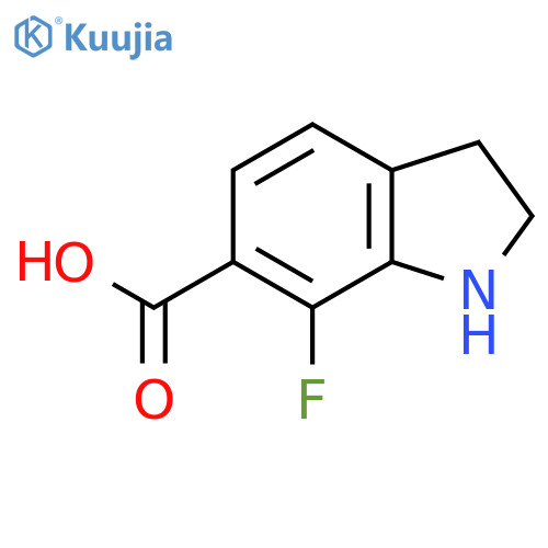7-Fluoroindoline-6-carboxylic acid structure