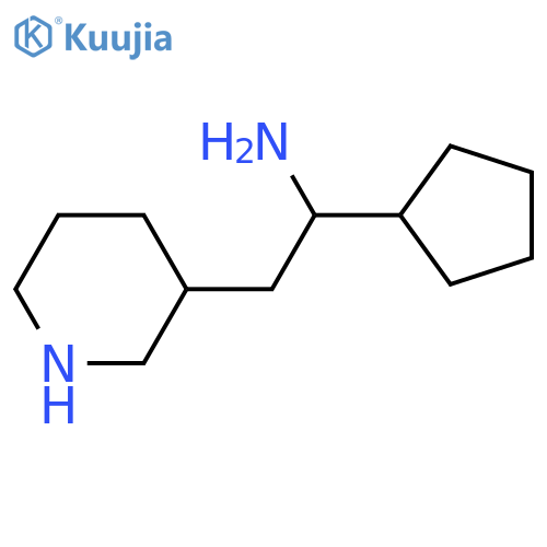 1-Cyclopentyl-2-(piperidin-3-yl)ethan-1-amine structure