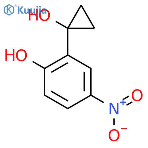 2-(1-hydroxycyclopropyl)-4-nitrophenol structure