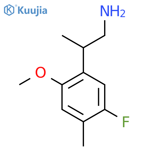 2-(5-Fluoro-2-methoxy-4-methylphenyl)propan-1-amine structure