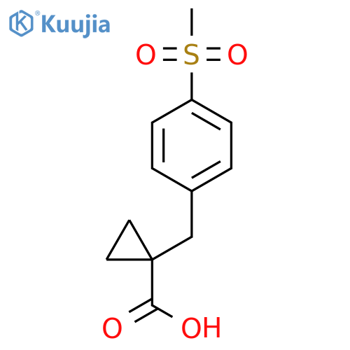 1-(4-methanesulfonylphenyl)methylcyclopropane-1-carboxylic acid structure